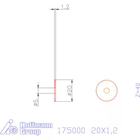 Re-Bo Fém-körfűrésztárcsa finom 20X1,2 mm