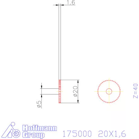 Re-Bo Fém-körfűrésztárcsa finom 20X1,6 mm