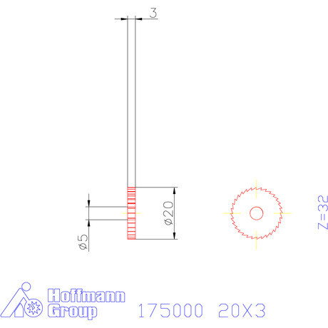 Re-Bo Fém-körfűrésztárcsa finom 20X3 mm