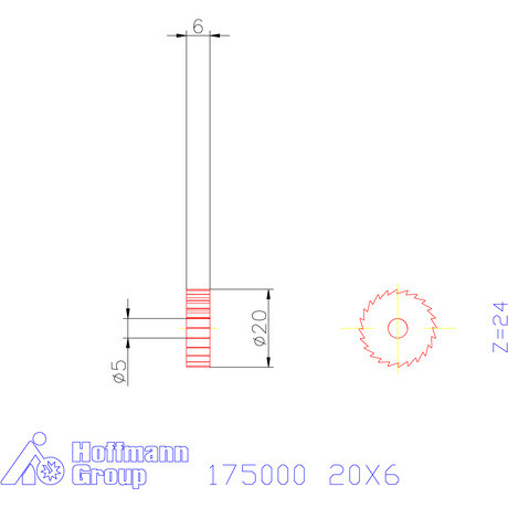 Re-Bo Fém-körfűrésztárcsa finom 20X6 mm