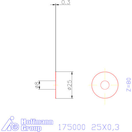 Re-Bo Fém-körfűrésztárcsa finom 25X0,3 mm