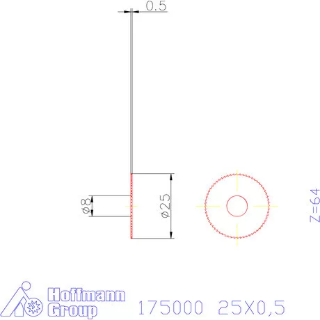Re-Bo Fém-körfűrésztárcsa finom 25X0,5 mm
