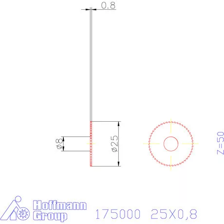 Re-Bo Fém-körfűrésztárcsa finom 25X0,8 mm