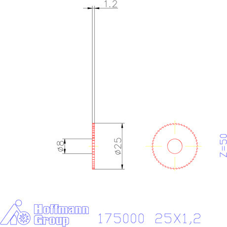 Re-Bo Fém-körfűrésztárcsa finom 25X1,2 mm