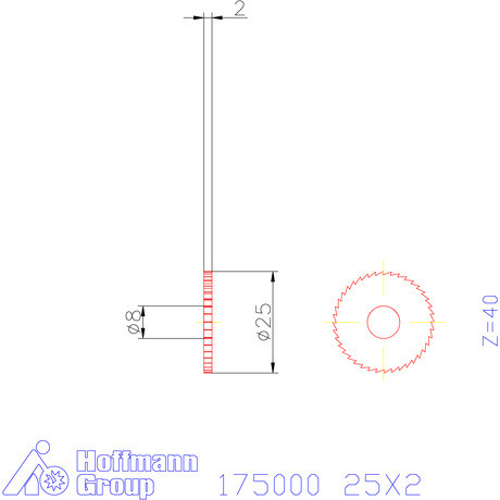 Re-Bo Fém-körfűrésztárcsa finom 25X2 mm