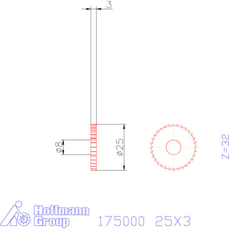 Re-Bo Fém-körfűrésztárcsa finom 25X3 mm