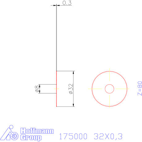 Re-Bo Fém-körfűrésztárcsa finom 32X0,3 mm