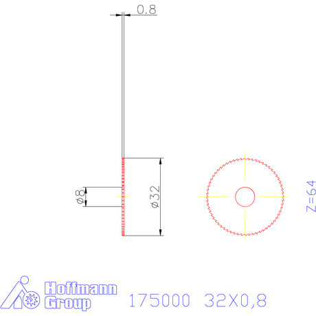 Re-Bo Fém-körfűrésztárcsa finom 32X0,8 mm