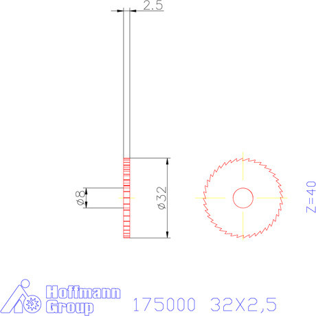 Re-Bo Fém-körfűrésztárcsa finom 32X2,5 mm