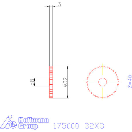 Re-Bo Fém-körfűrésztárcsa finom 32X3 mm