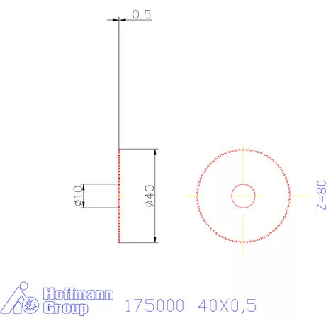 Re-Bo Fém-körfűrésztárcsa finom 40X0,5 mm
