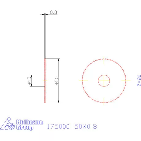 Re-Bo Fém-körfűrésztárcsa finom 50X0,8 mm