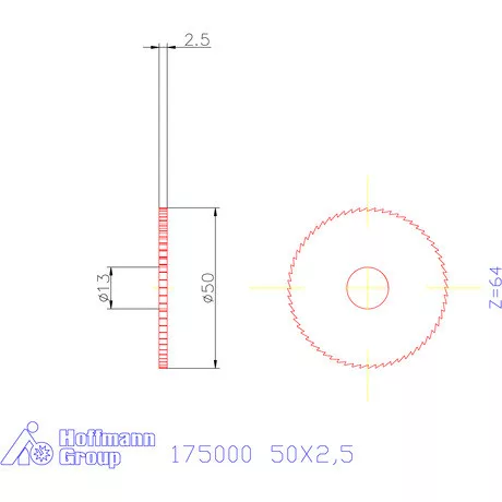 Re-Bo Fém-körfűrésztárcsa finom 50X2,5 mm