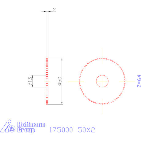 Re-Bo Fém-körfűrésztárcsa finom 50X2 mm