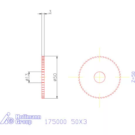 Re-Bo Fém-körfűrésztárcsa finom 50X3 mm