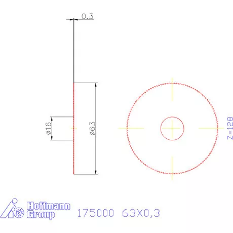 Re-Bo Fém-körfűrésztárcsa finom 63X0,3 mm