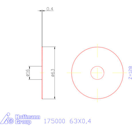 Re-Bo Fém-körfűrésztárcsa finom 63X0,4 mm