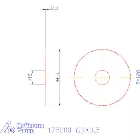 Re-Bo Fém-körfűrésztárcsa finom 63X0,5 mm