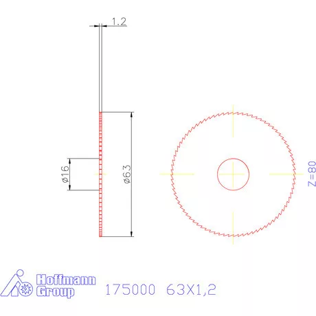 Re-Bo Fém-körfűrésztárcsa finom 63X1,2 mm