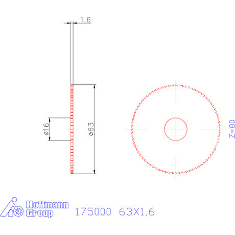 Re-Bo Fém-körfűrésztárcsa finom 63X1,6 mm