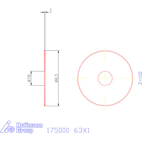 Re-Bo Fém-körfűrésztárcsa finom 63X1 mm