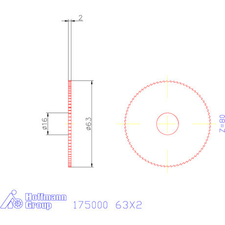 Re-Bo Fém-körfűrésztárcsa finom 63X2 mm