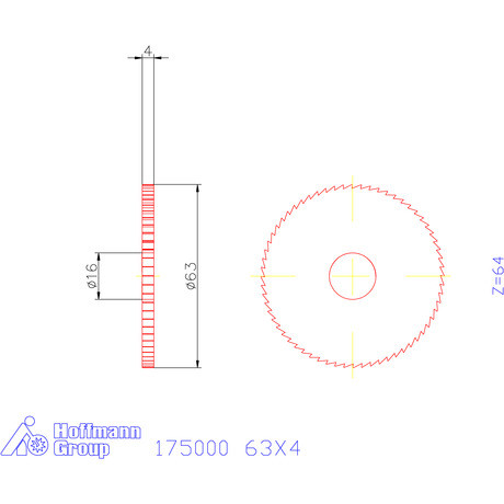 Re-Bo Fém-körfűrésztárcsa finom 63X4 mm
