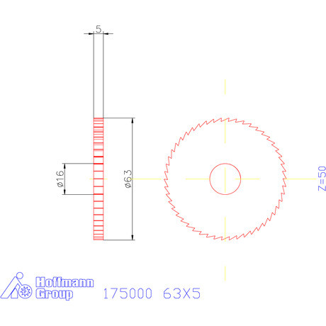 Re-Bo Fém-körfűrésztárcsa finom 63X5 mm