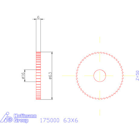Re-Bo Fém-körfűrésztárcsa finom 63X6 mm