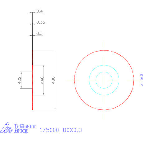 Re-Bo Fém-körfűrésztárcsa finom 80X0,3 mm