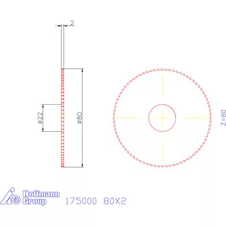 Re-Bo Fém-körfűrésztárcsa finom 80X2 mm