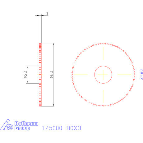 Re-Bo Fém-körfűrésztárcsa finom 80X3 mm