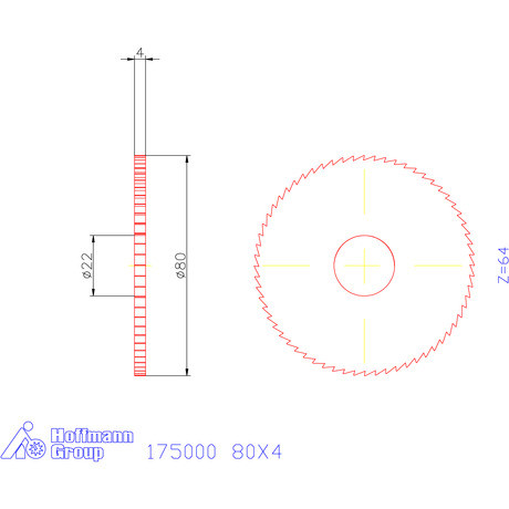 Re-Bo Fém-körfűrésztárcsa finom 80X4 mm