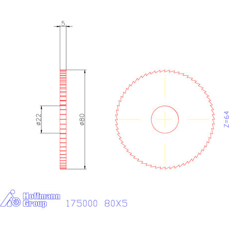 Re-Bo Fém-körfűrésztárcsa finom 80X5 mm