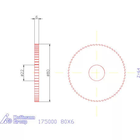 Re-Bo Fém-körfűrésztárcsa finom 80X6 mm
