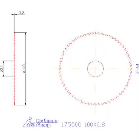 Re-Bo Fém-körfűrésztárcsa durva 100X0,8 mm
