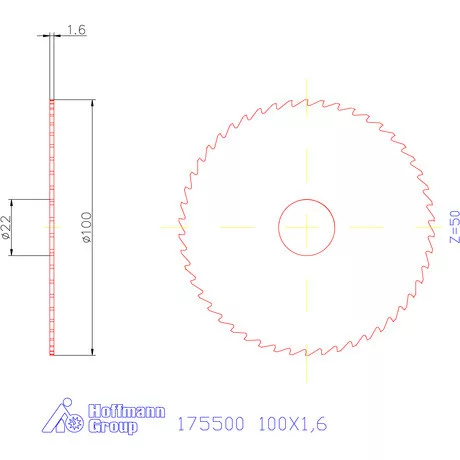 Re-Bo Fém-körfűrésztárcsa durva 100X1,6 mm