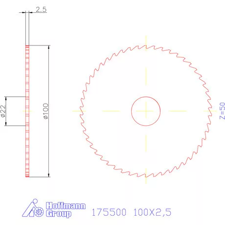 Re-Bo Fém-körfűrésztárcsa durva 100X2,5 mm