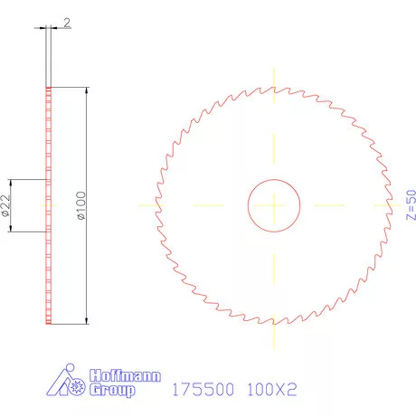Re-Bo Fém-körfűrésztárcsa durva 100X2 mm