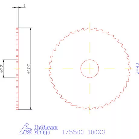 Re-Bo Fém-körfűrésztárcsa durva 100X3 mm