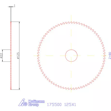 Re-Bo Fém-körfűrésztárcsa durva 125X1 mm