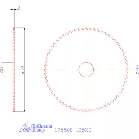Re-Bo Fém-körfűrésztárcsa durva 125X2 mm