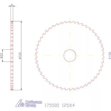 Re-Bo Fém-körfűrésztárcsa durva 125X4 mm