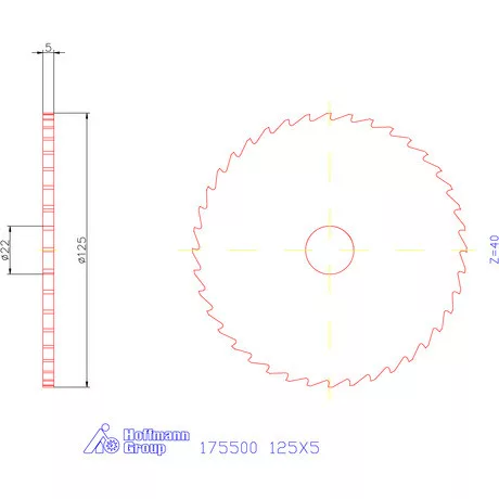 Re-Bo Fém-körfűrésztárcsa durva 125X5 mm