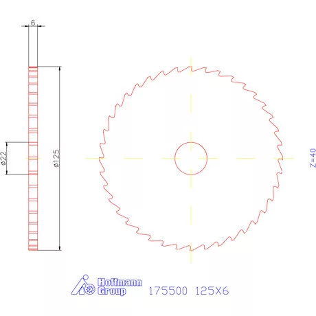 Re-Bo Fém-körfűrésztárcsa durva 125X6 mm