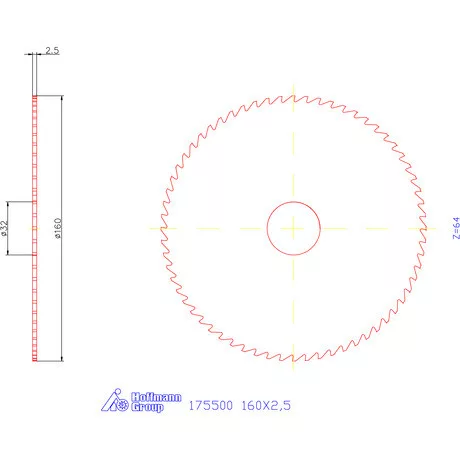Re-Bo Fém-körfűrésztárcsa durva 160X2,5 mm