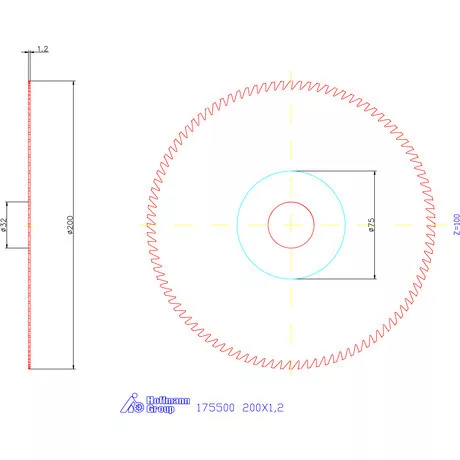 Re-Bo Fém-körfűrésztárcsa durva 200X1,2 mm