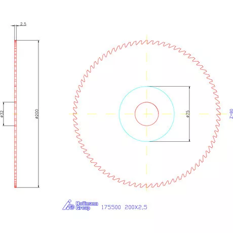 Re-Bo Fém-körfűrésztárcsa durva 200X2,5 mm