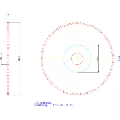 Re-Bo Fém-körfűrésztárcsa durva 200X5 mm