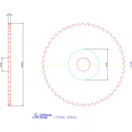 Re-Bo Fém-körfűrésztárcsa durva 200X6 mm